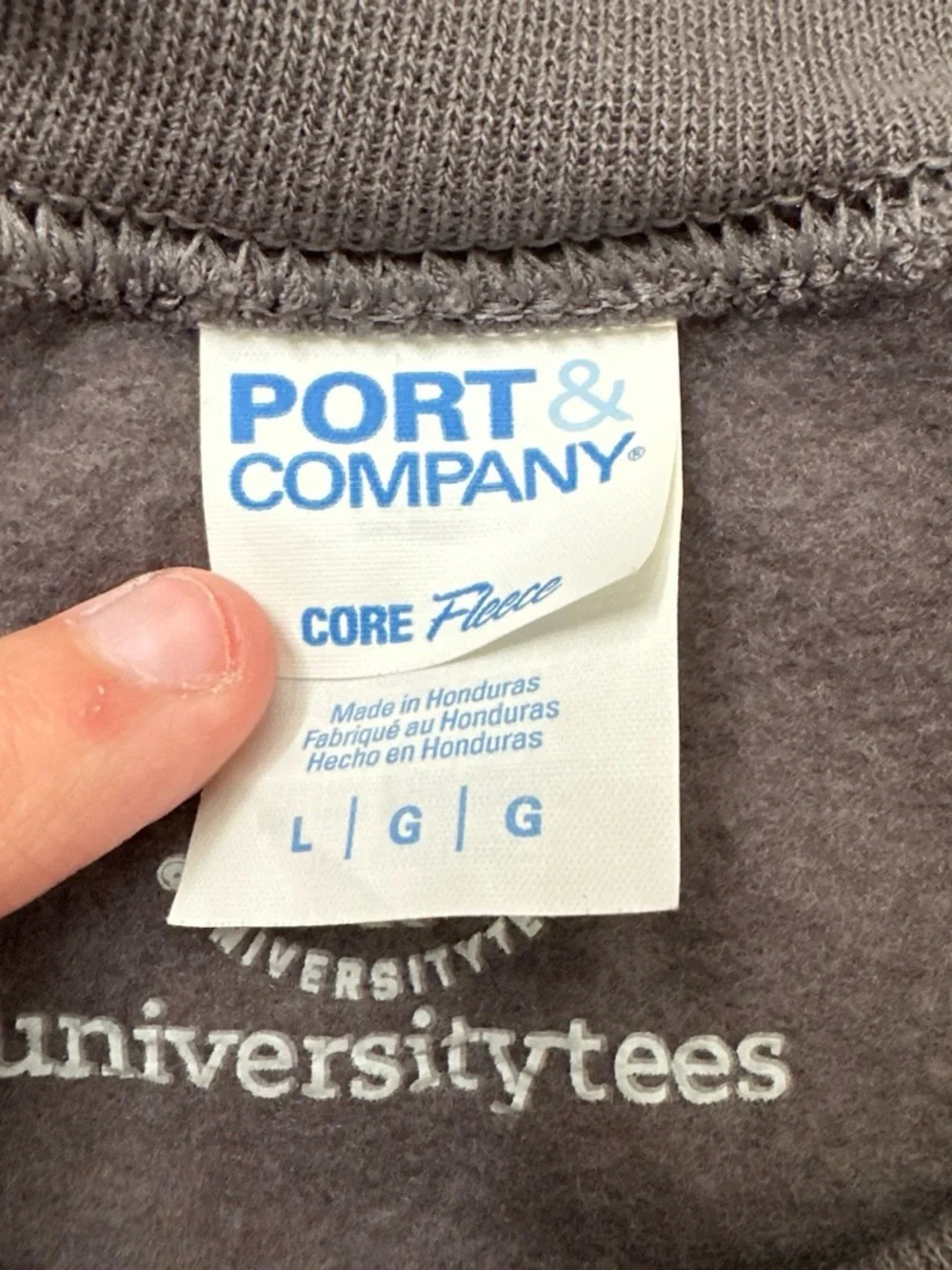 Theta Graphic Crewneck Sweatshirt - Grey with Gold Lettering